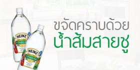 ประหยัดเงิน!! ขจัดคราบด้วยน้ำส้มสายชู