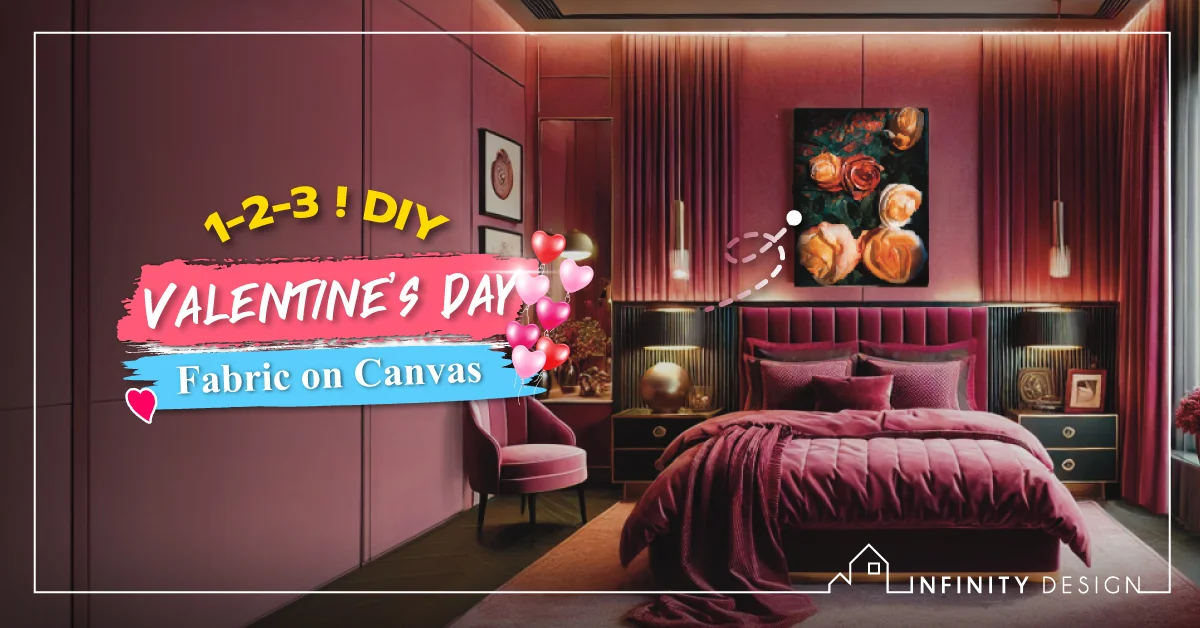 D.I.Y. Valentine-Decorate-Fabric on Canvas