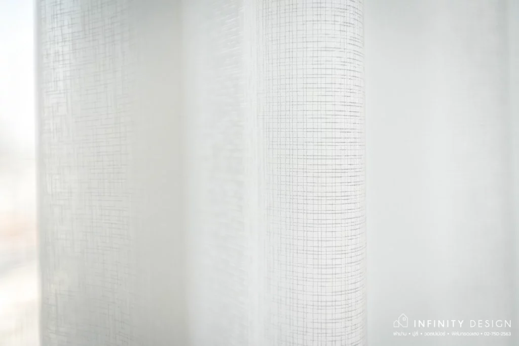 ผ้าม่านโปร่งสีขาวแบรนด์ Vichitr @ Skyrise Avenue สุขุมวิท 64 | Infinity Design ผ้าม่านโปร่งสีขาวแบรนด์ Vichitr @ Skyrise Avenue สุขุมวิท 64