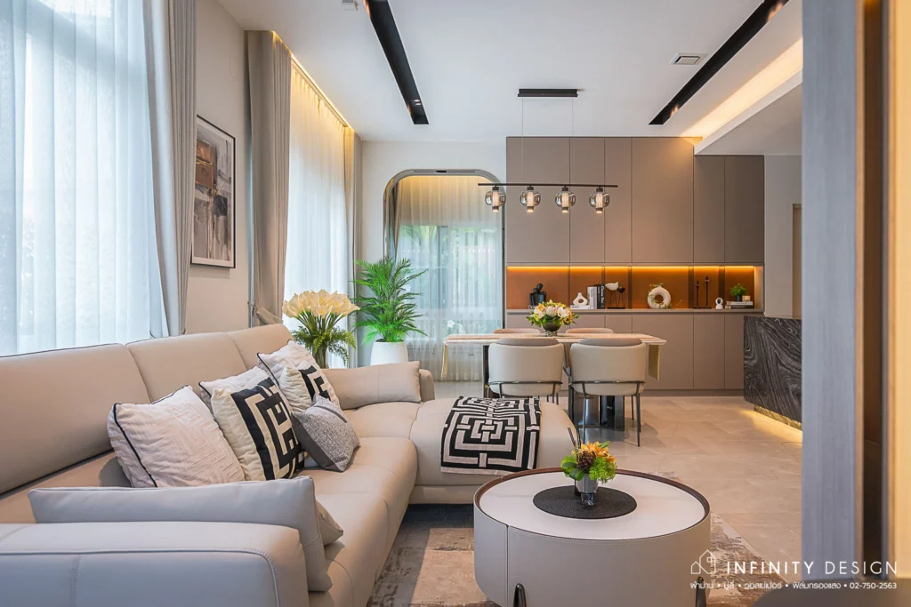 Modern Luxury Style ผ้าม่าน @ มัณฑนา บางนา-วงแหวน | Infinity Design