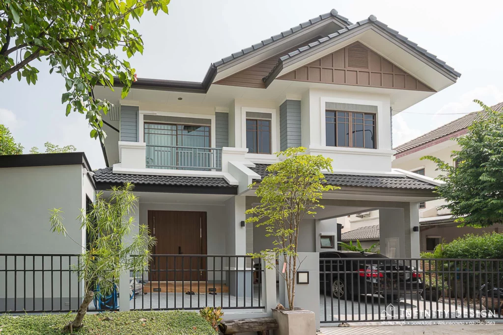 Modern Classic Style ผ้าม่าน วอลล์ @ บุราสิริ สนามบินน้ำ