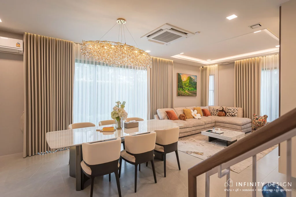 มุมนั่งเล่น ตกแต่งด้วยผ้าม่านสั่งตัด @ มัณฑนา บรมฯ-ทวีวัฒนา | Infinity Design มุมนั่งเล่น ตกแต่งด้วยผ้าม่านสั่งตัด @ มัณฑนา บรมฯ-ทวีวัฒนา