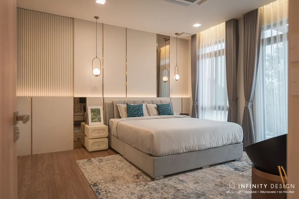 ห้องนอนตกแต่งสไตล์ Modern Luxury @ มัณฑนา บรมฯ-ทวีวัฒนา | Infinity Design ห้องนอนตกแต่งสไตล์ Modern Luxury @ มัณฑนา บรมฯ-ทวีวัฒนา