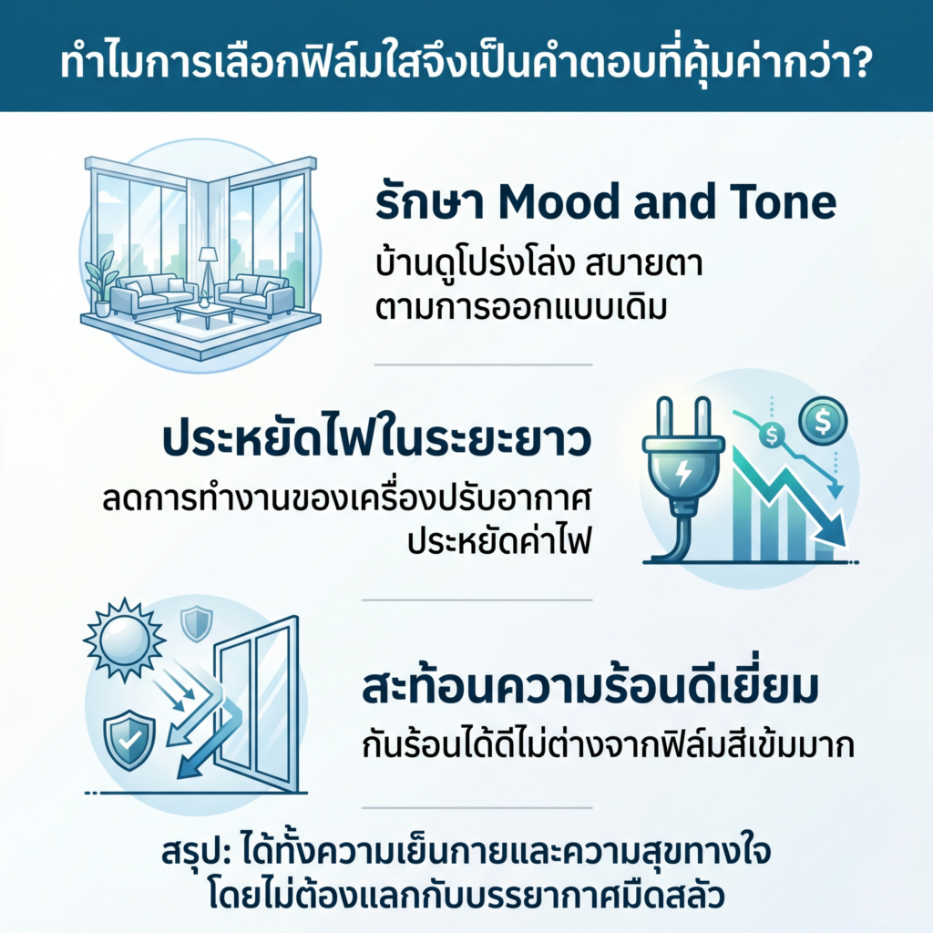 ทำไมการเลือกฟิล์มใสจึงเป็นคำตอบที่คุ้มค่ากว่า