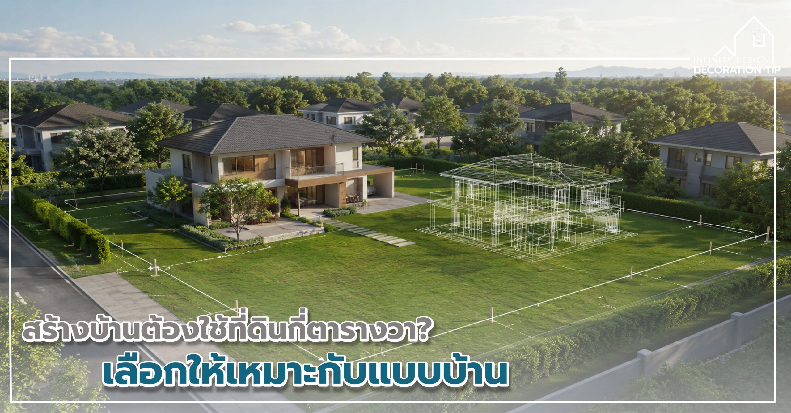 สร้างบ้านต้องใช้ที่ดินกี่ตารางวา?เลือกให้เหมาะกับแบบบ้าน